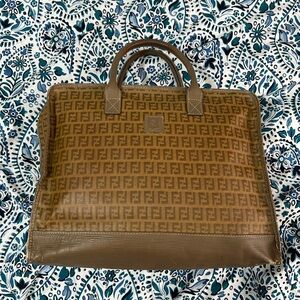 Fendi *project* Tan and Brown Men's Briefcase